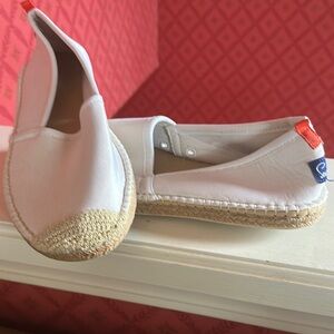 White Espadrille Slip-On Shoes